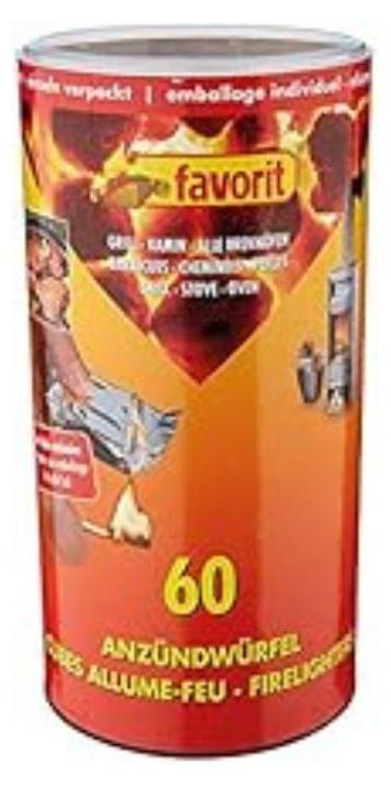 Favorit Zündwürfel FAVORIT 60 Stk in Dose 3985032