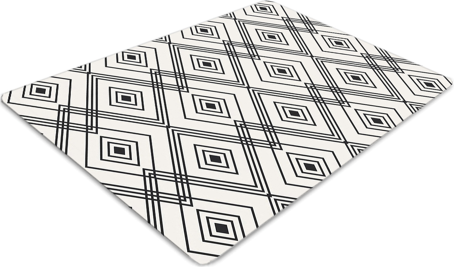 Podlahová ochranná podložka - Ochranná podložka pod stoličku - Podlahová podložka - 100x70 cm - Geometrická ilúzia.