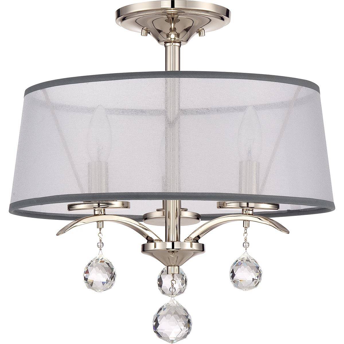 quoizel Elstead Whitney Deckenleuchte E14 3-fach Imperial Silber QZ-WHITNEY-SF