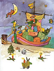 Janoschov adventný kalendár Vianočná loď