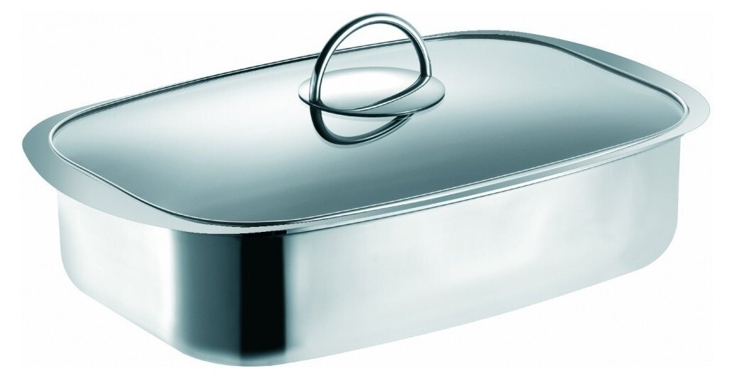 Schulte Ufer Schulte-Ufer Allzweck-Sicht-Bräter, Multibräter, Edelstahl 18/10, 42x27 cm, 6 L, 67048-36