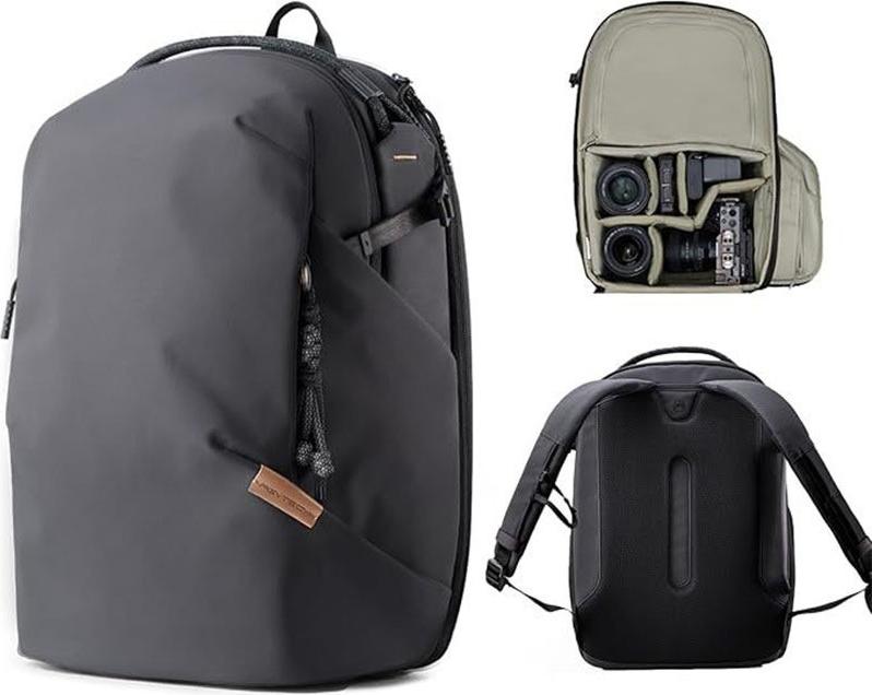 Zaino Per Fotocamera Dzqad Impermeabile, Borsa Da Viaggio Con Inserto Imbottito E Accesso Laterale, Per DSLR E Obiettivi - copertina