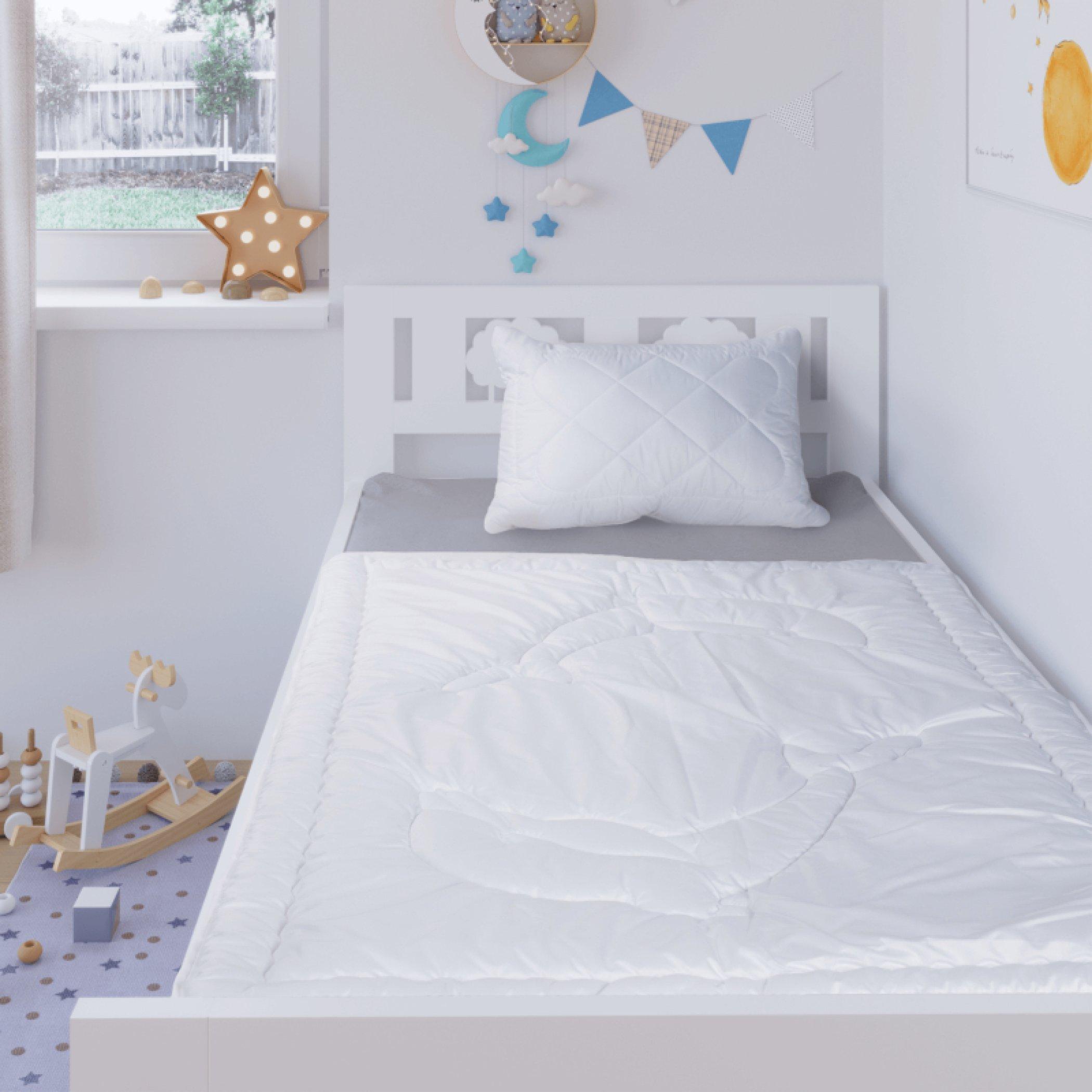 KVALITEX Sommer-Babydecke und -Wiegekissen weiß 4213501020