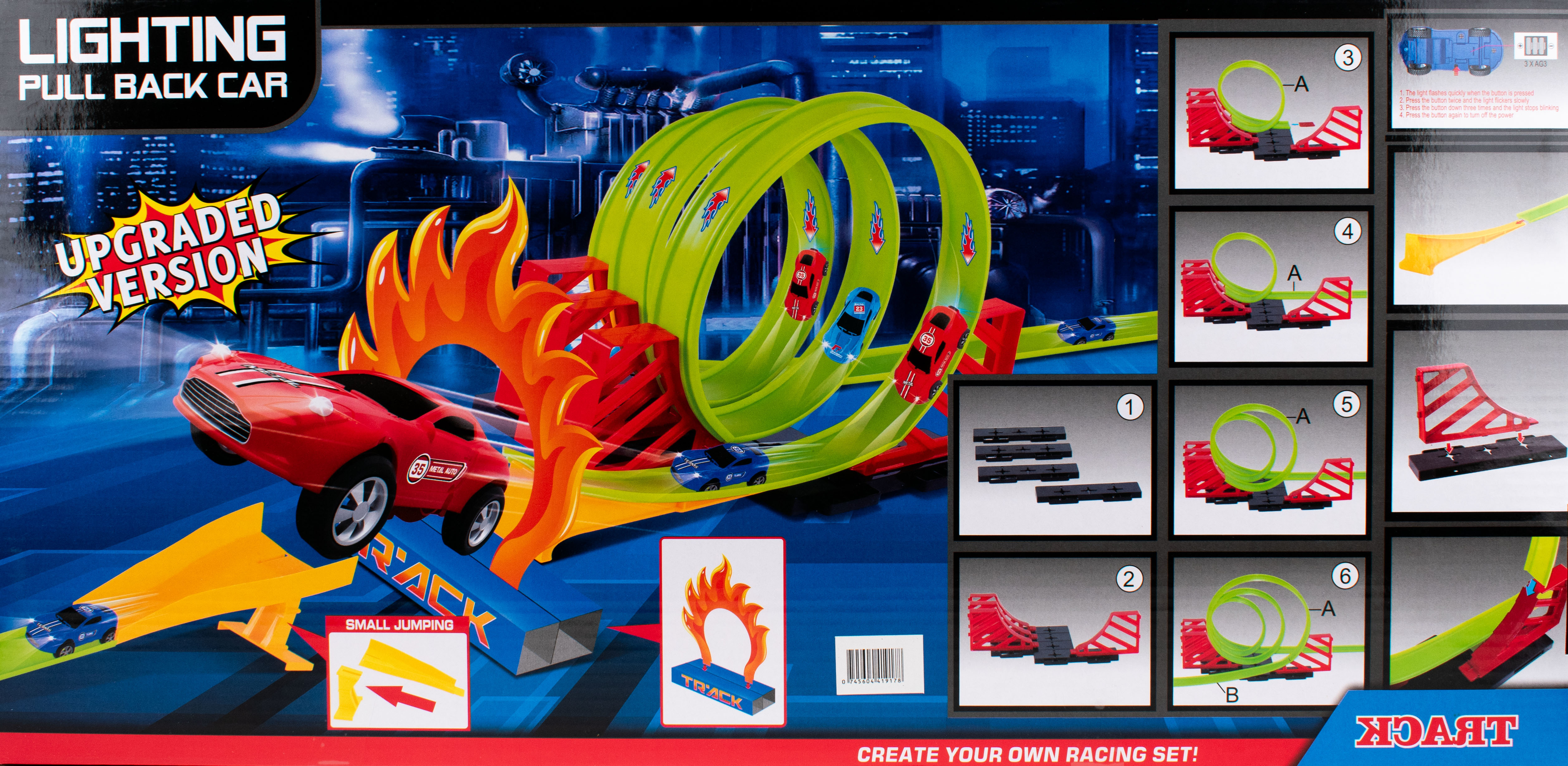 JooTech Looping Rennbahn | Feuerring | 3er Looping | ab 3 Jahre