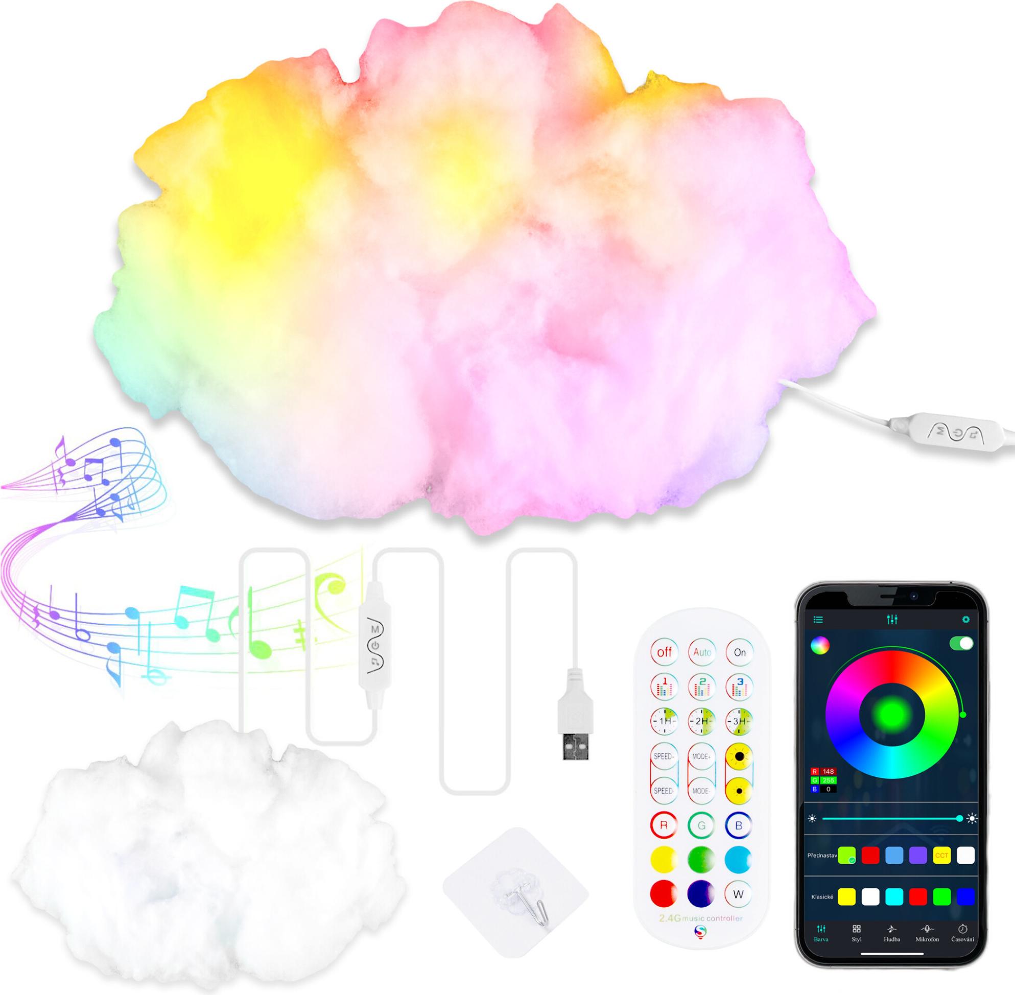 Aga Gewitterwolke mit RGB LED-Beleuchtung DS2402