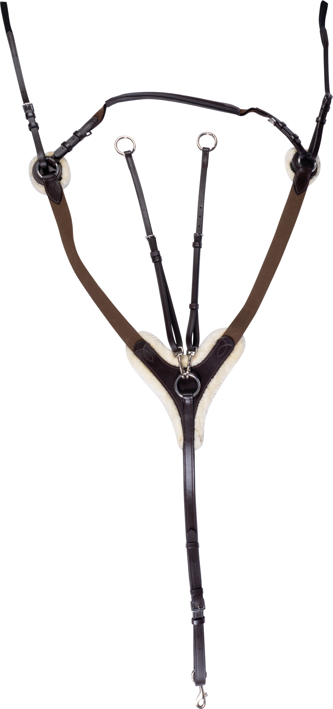 HKM Sports Equipment HKM Vorderzeug Cambridge mit Sythetik Lammfell, Größe:Warmblut, Farbe:braun HKM-136222400.0653-braun-Warmblut