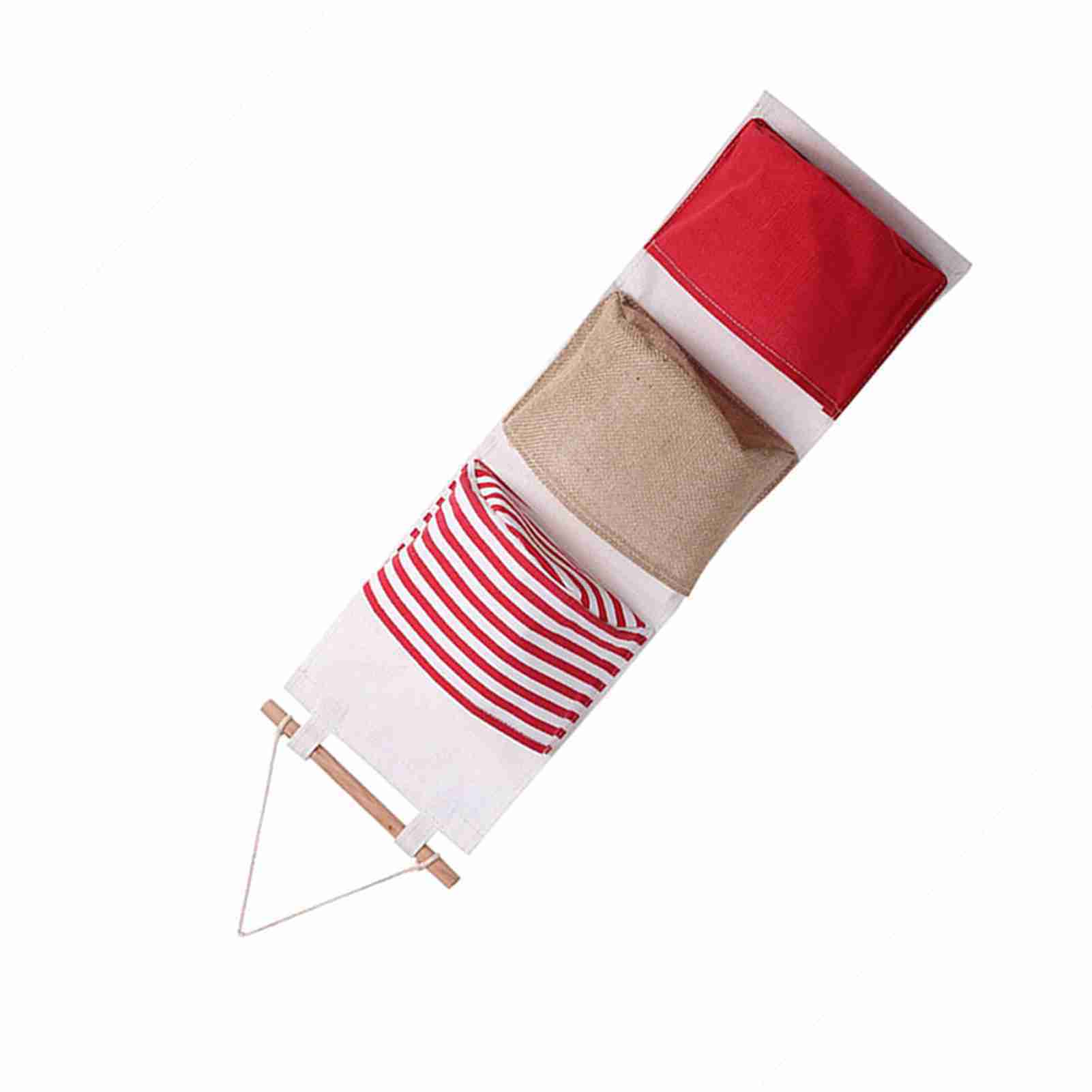 Cocosity 3Layer Storage Hanging Bag,Hanging Storage Bag,Storage Bag Over The Door,Baumwolle und Linen Storage Pockets,Wall Door Closet Hanging Storage Bag