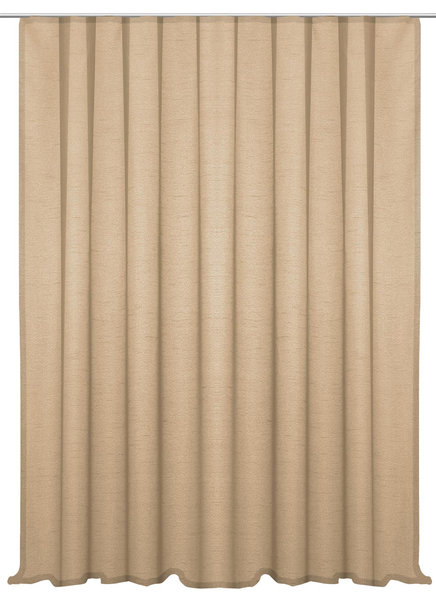 Vorhang Kräuselband 300x245 cm sand beige