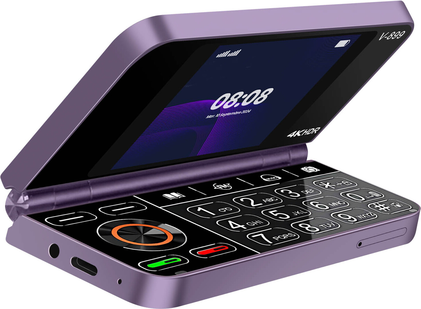 Téléphone Portable à Touches Avizar - Double SIM, écran 2,01", Style Rétro - Bleu