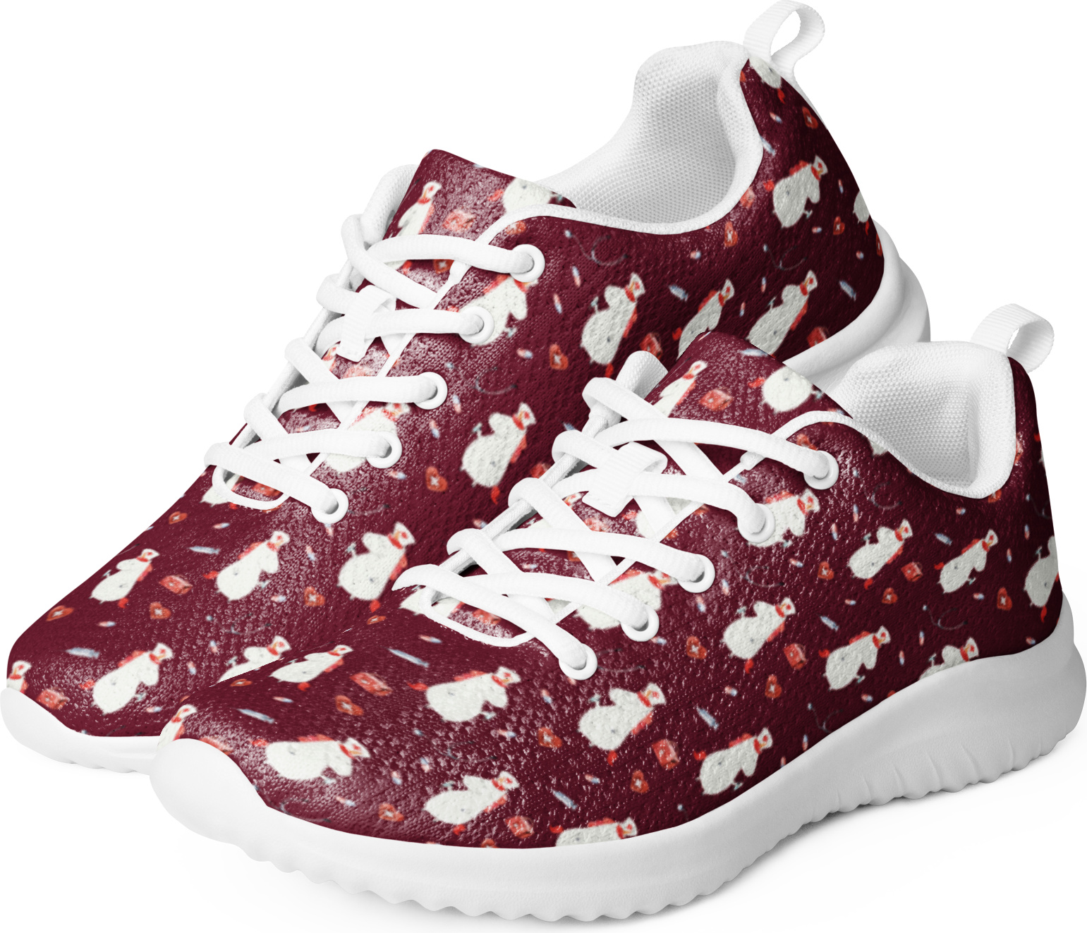 Mr. & Mrs. Panda Damen Turnschuh Einhorn Krankenschwester Größe 36 1/2 - Rot - Geschenk, Sneaker Weiß, Ärztin, Bunt, Krankenpfleger, Krankenhaus, Unicorn PD-1632142-STANDARD