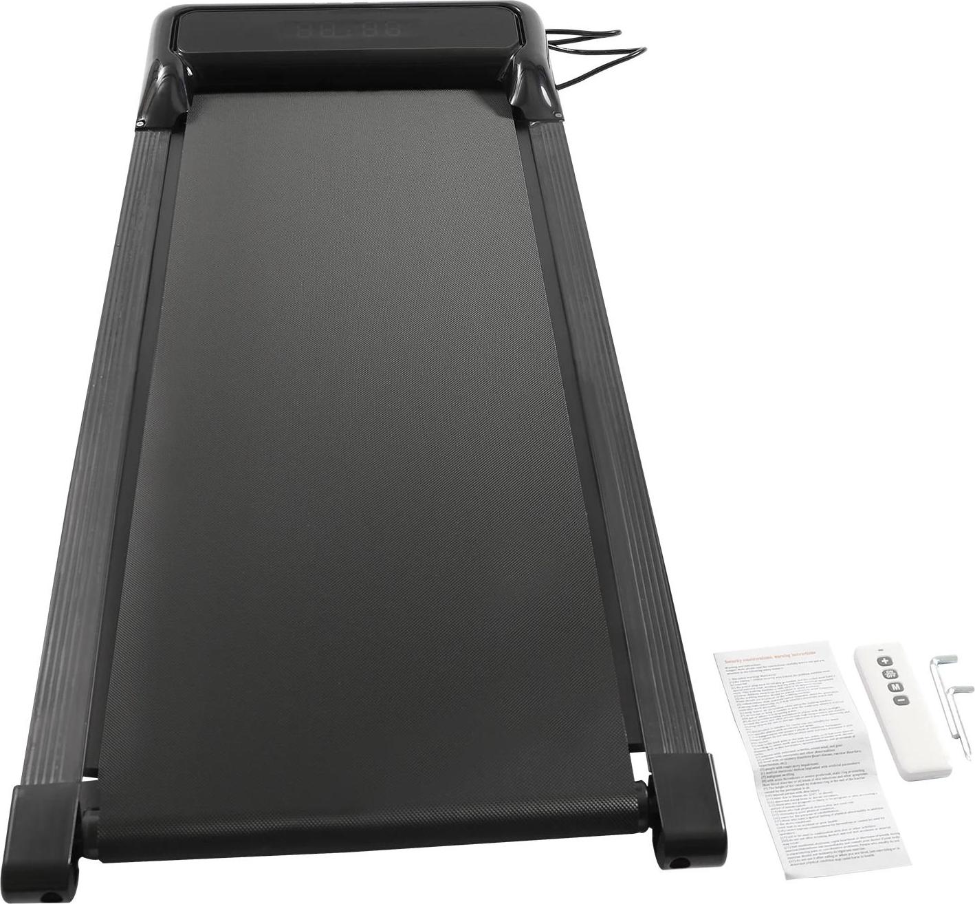 Elektrický bežecký pás a podložka na chôdzu - podložka na chôdzu 2 v 1 - 6 km/h Max. Pre jogging a chôdzu - domáci tréning - čierna