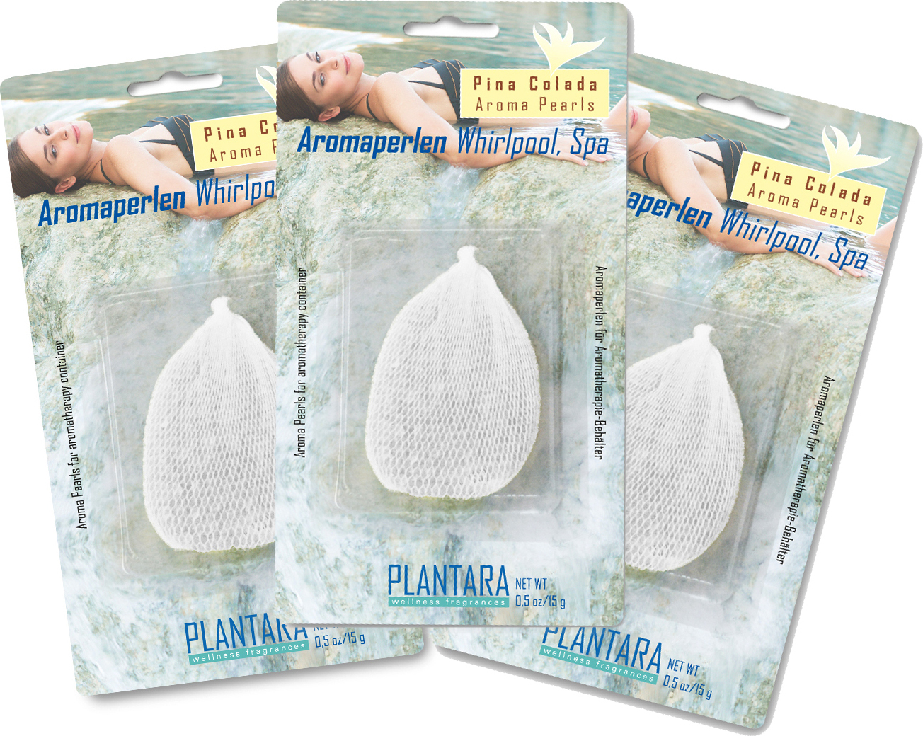 PrimeRelax 3er-Set Whirlpool Aromatherapie Duftperlen Pina Colada