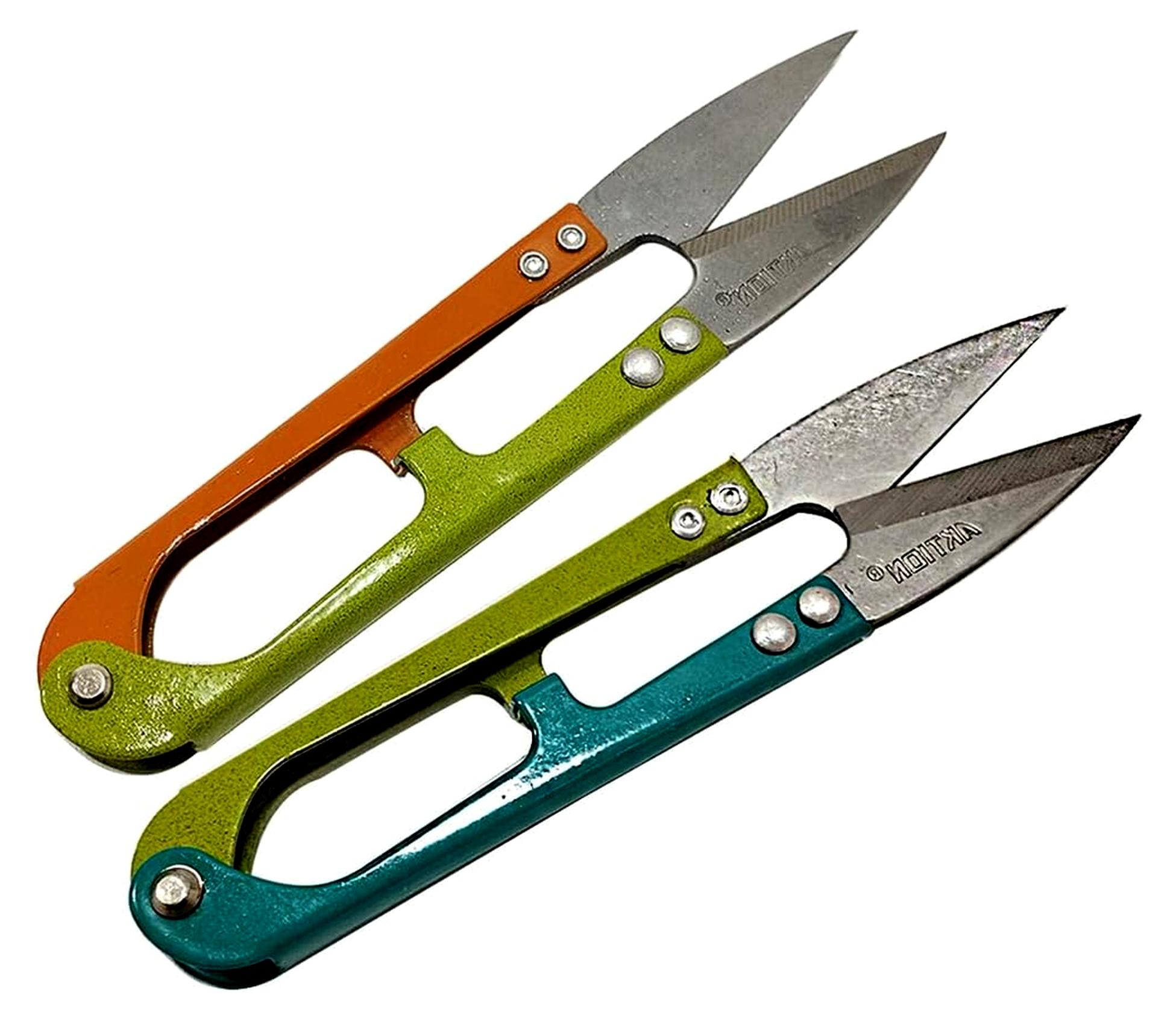 Markenlos 2 x Nähschere Fadenschneider, scharfe und robuste Stahlschere zum Schneiden von Nähfäden, Fadenschneider für Nähen und Basteln