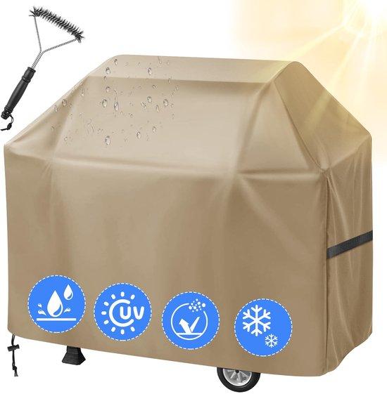 OEM Eingenöhte Grillabdeckung aus Polyester mit Grillbürstchen, wasser- und UV-beständig, 100% Polyester mit Acryl-Harz-Beschichtung, 147 x 61 x 122 cm, Feldgrau 2026