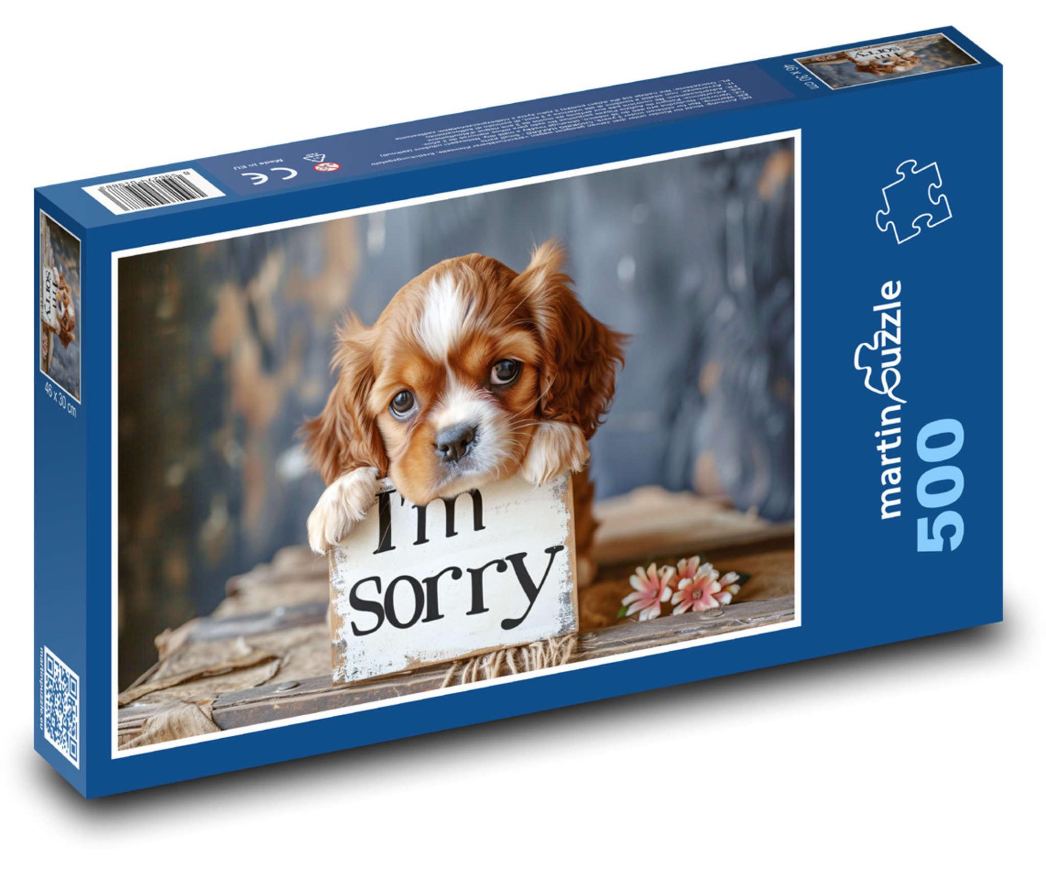 MCprint Puzzle 500 Hund mit Entschuldigung - martinpuzzle