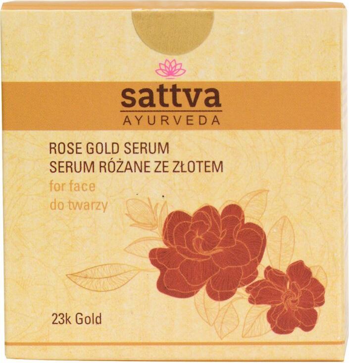 Sattva Ayurveda Sattva Rose Gold Face Oil Serum with Rose Oil and 23K Gold for Elasticity and Smoothing 15ml