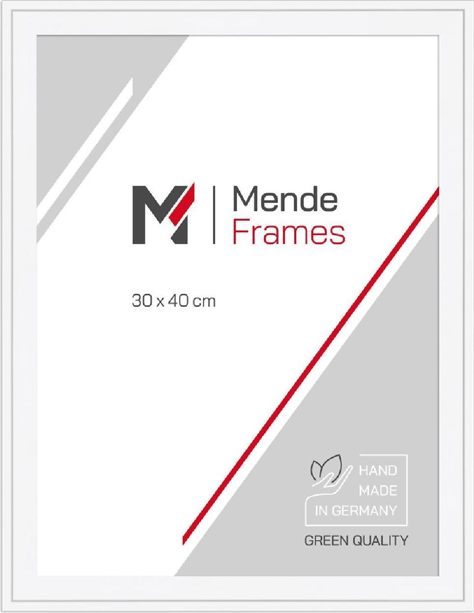 Holzrahmen MendeFrames H120, weiß, 50x65 cm, mit entspiegelndem Glas H120-001-050-065A-00