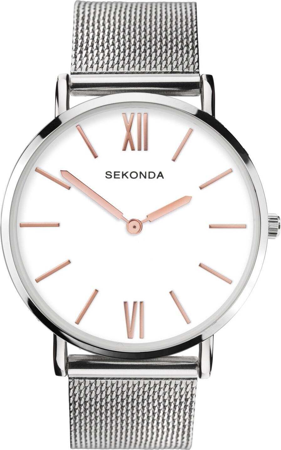 Hodinky SEKONDA 2756/28 dámske náramkové hodinky z nehrdzavejúcej ocele strieborné
