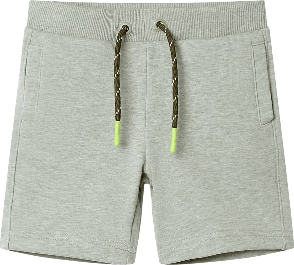 Ankonbej Kindershorts mit Kordelzug Hellkhaki Melange 140