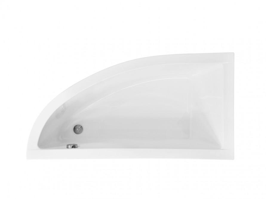 Badewanne PRAKTIKA 140 x 70 mit Füßen , mit Siphon (ohne Schürze ), linke