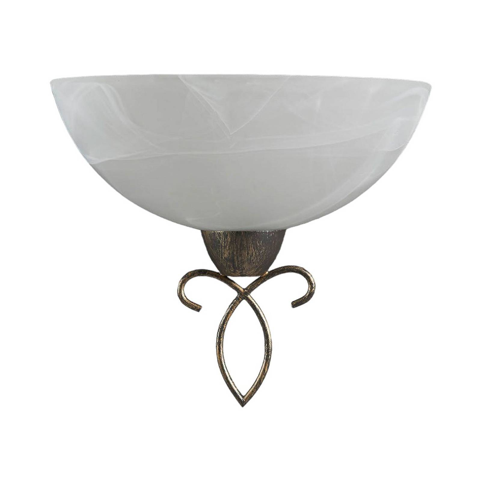 Lindby Wandleuchte Mohija, 25 cm, schwarz/gold, Glas, E27 9620869