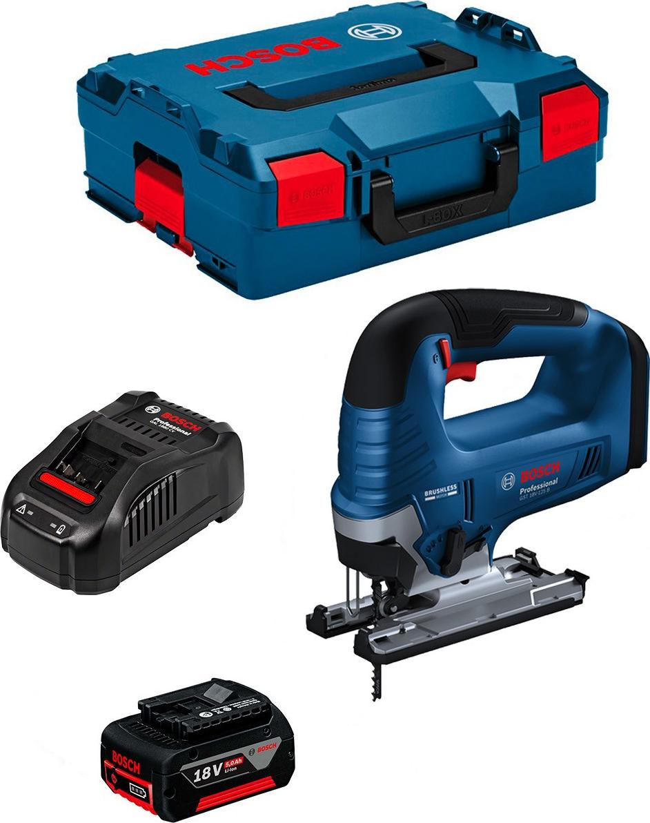 Stichsäge BOSCH GST 18V-125 B (1 x 5,0 Ah + GAL1880CV + L-Boxx 136)