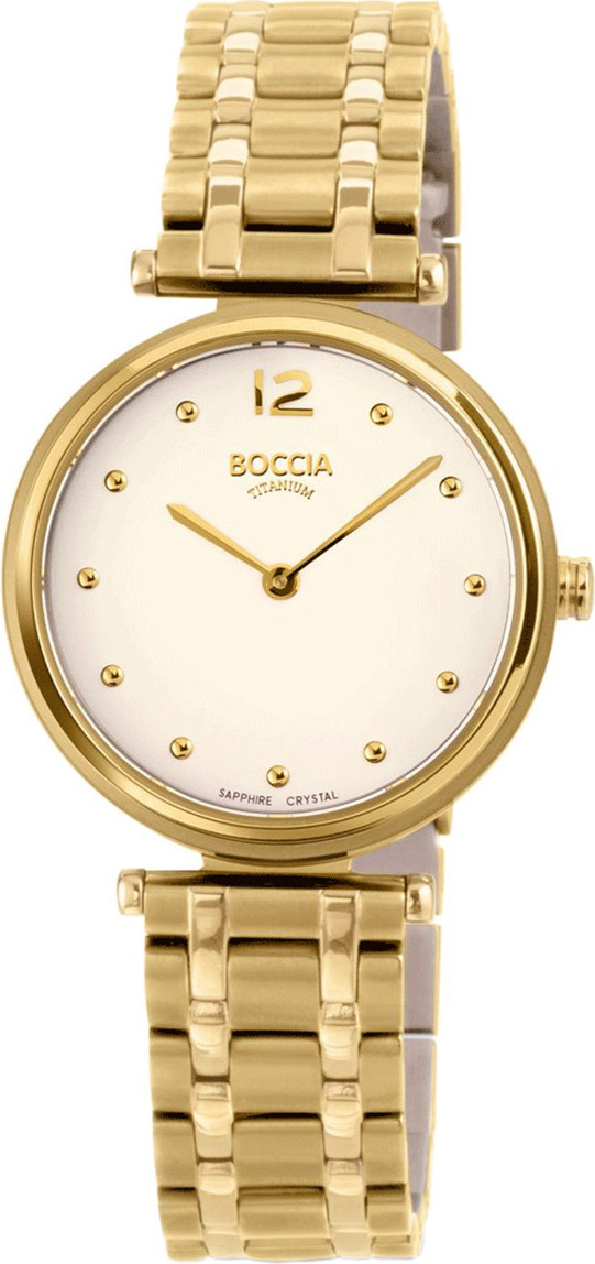 Boccia 3349-04 Dámske hodinky titánové zlatej farby