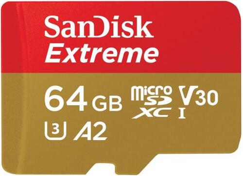 SanDisk Extreme 4K microSD 64 GB SanDisk Extreme MicroSD-Karten