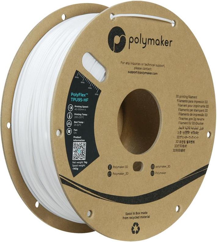 Polymaker PolyFlex TPU-95A High Speed, kolor: biały,