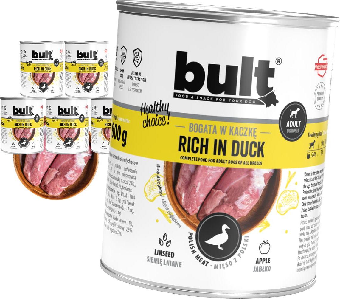 Bult Nassfutter Für Hunde, Dose, Reich An Ente, Set 6X800G