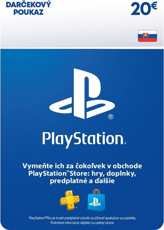 PlayStation Live Cards 20 EUR Hang pre SK PS Store