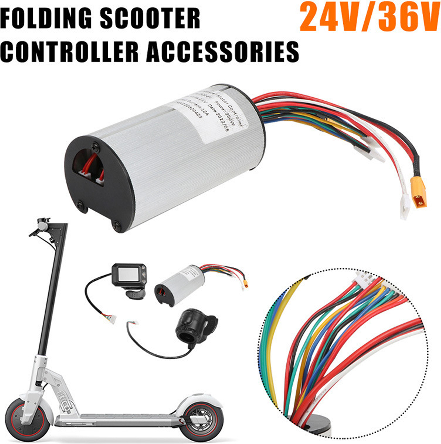 Lixada 5,5 Zoll Elektroroller 24V Controller LCD-Monitor Bremsensatz f¹r Elektroroller