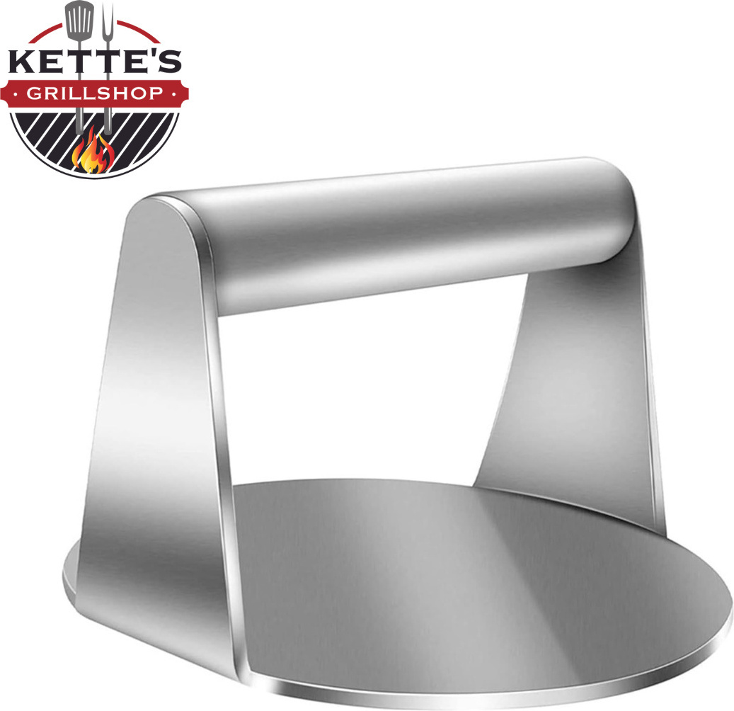 ZBHDEYG Burgerpresse Edelstahl - Runde Burgerpresse Mit Drahtlappen Für Perfekte Burger