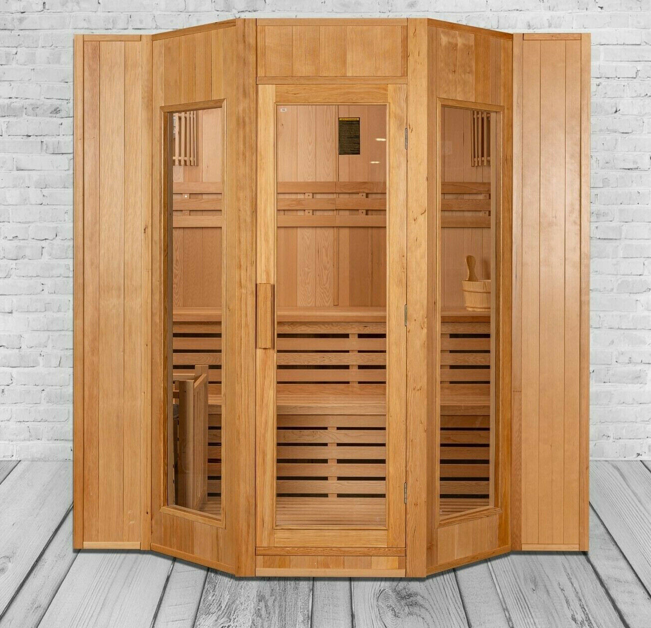 XXL Luxus Finnische Sauna SET Sauna inkl. Harvia Saunaofen-Modell 2024 4 Pers.