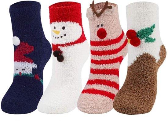 OEM 4 Paar Weihnachtssocken für Kinder (2-7 Jahre) - Flauschige Weihnachtssocken - Weihnachtsgeschenk - Kuschelige Socken für die Weihnachtszeit - Warme Haussocken - Wintersocken - für Jungen und Mädchen 2026