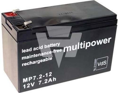 MULTIPOWER MP7,2-12 - 12V 7,2Ah (VdS) 4,75mm Steckkontakte MP7.2-12