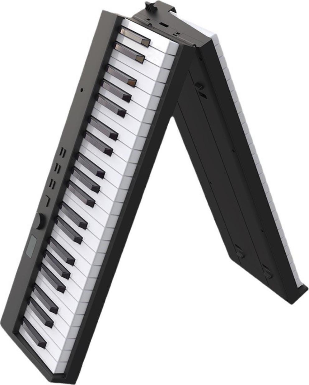 Aiorber Ousoul PJ88C 88 Tasten Faltbare E-Piano Digitalpiano Tragbar Elektronisches Klavier mit Anschlagdynamik, LED, CE ROHS FCC, Anfänger-Profi