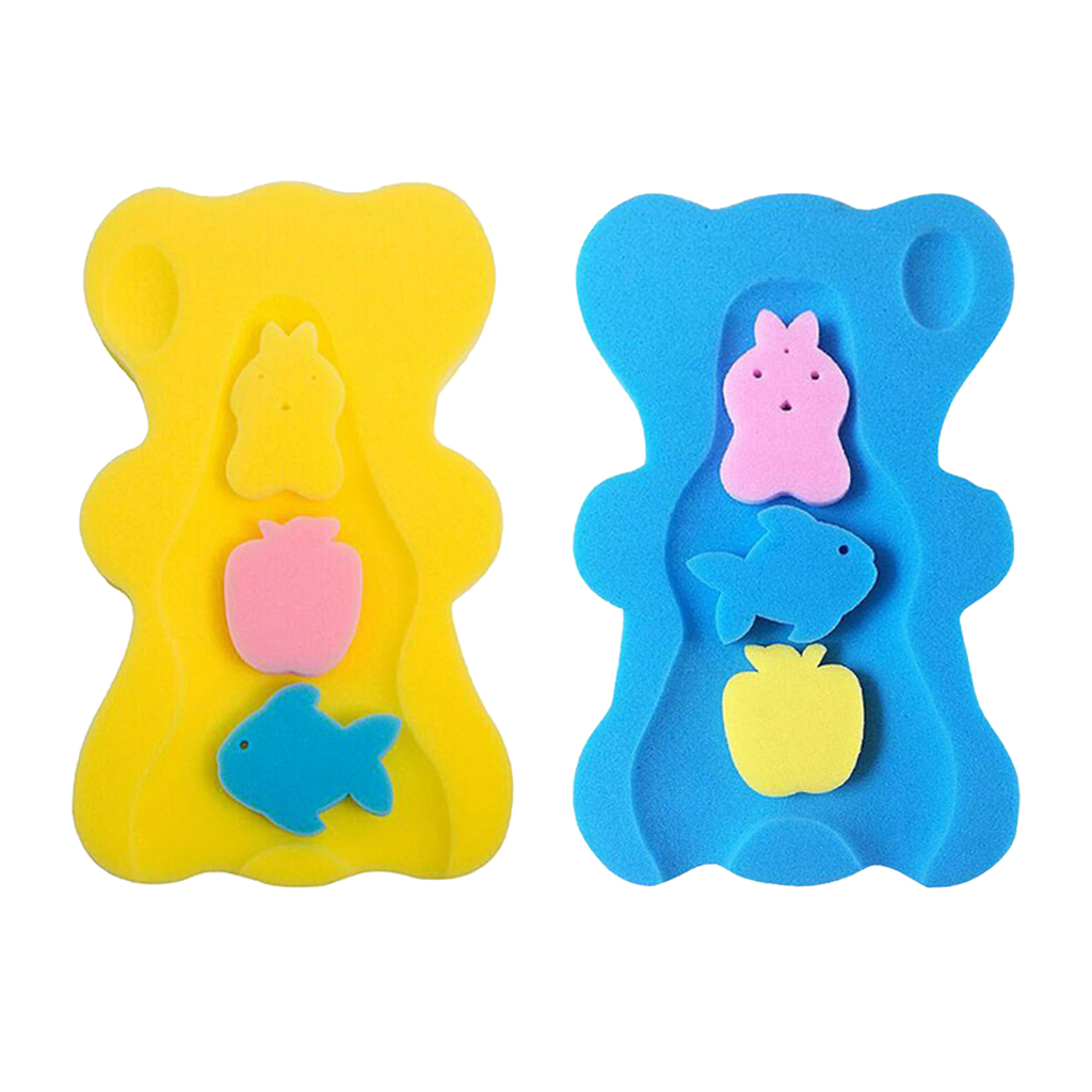 4er Set Baby Badeschwämme In Frucht-Form – Weich, Schonend Für Zarte Haut | Für Dusche, Bad, Körperpeeling