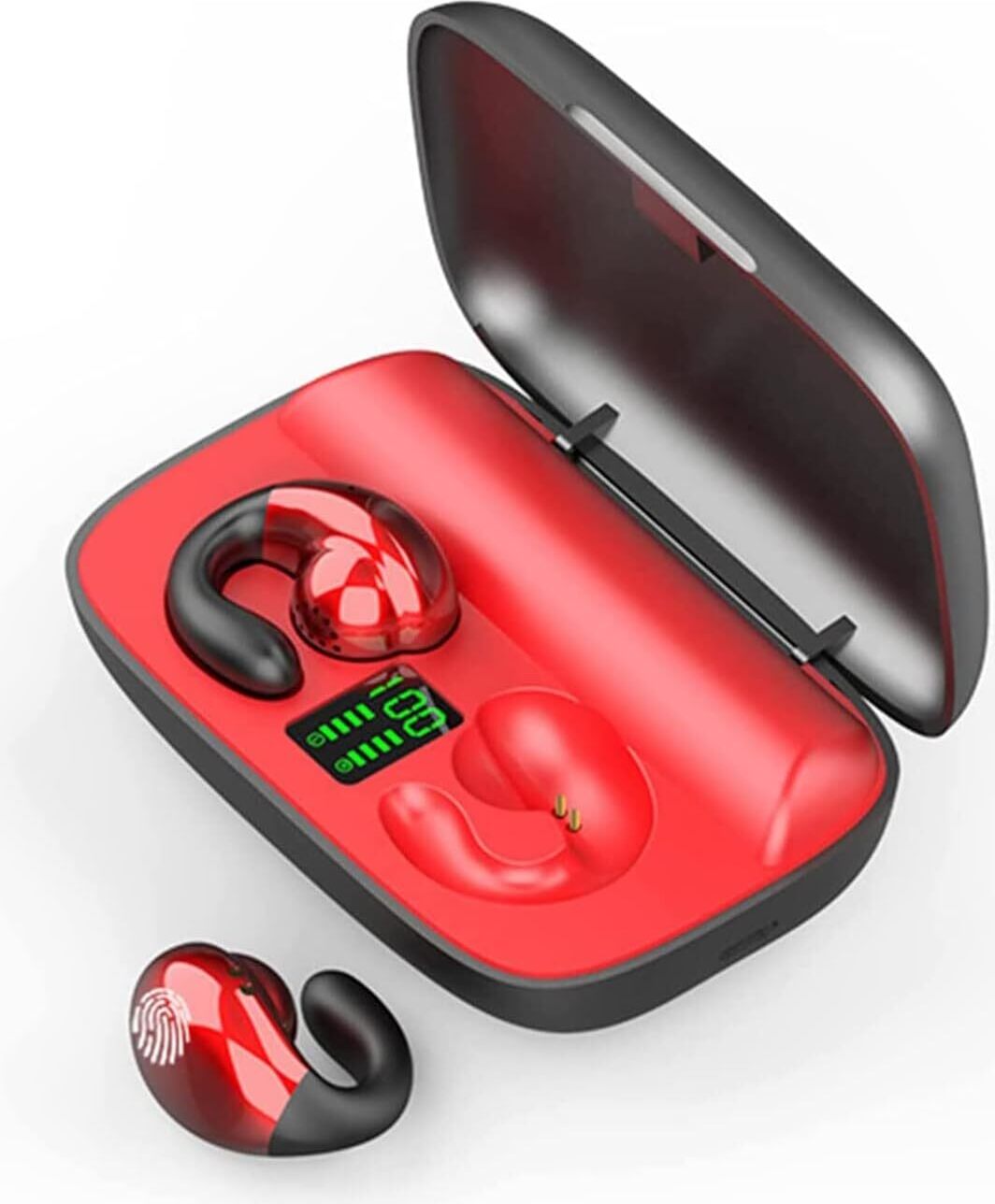 Otvorené slúchadlá do uší s vedením zvuku kostí Športové slúchadlá Bezdrôtové ušné klipy s vedením kostí