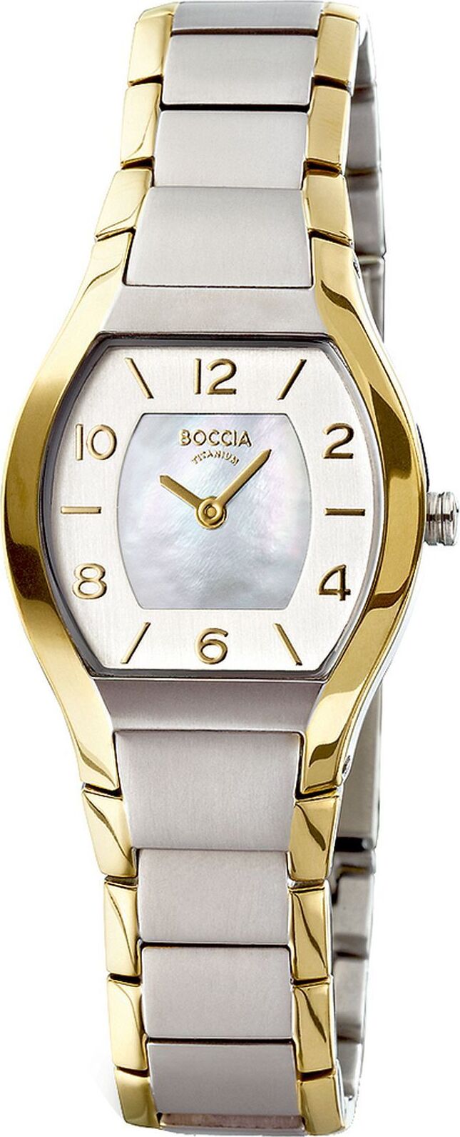 Boccia Uhr - Damenuhr Reintitan bicolor mit Titanband - 3174-02