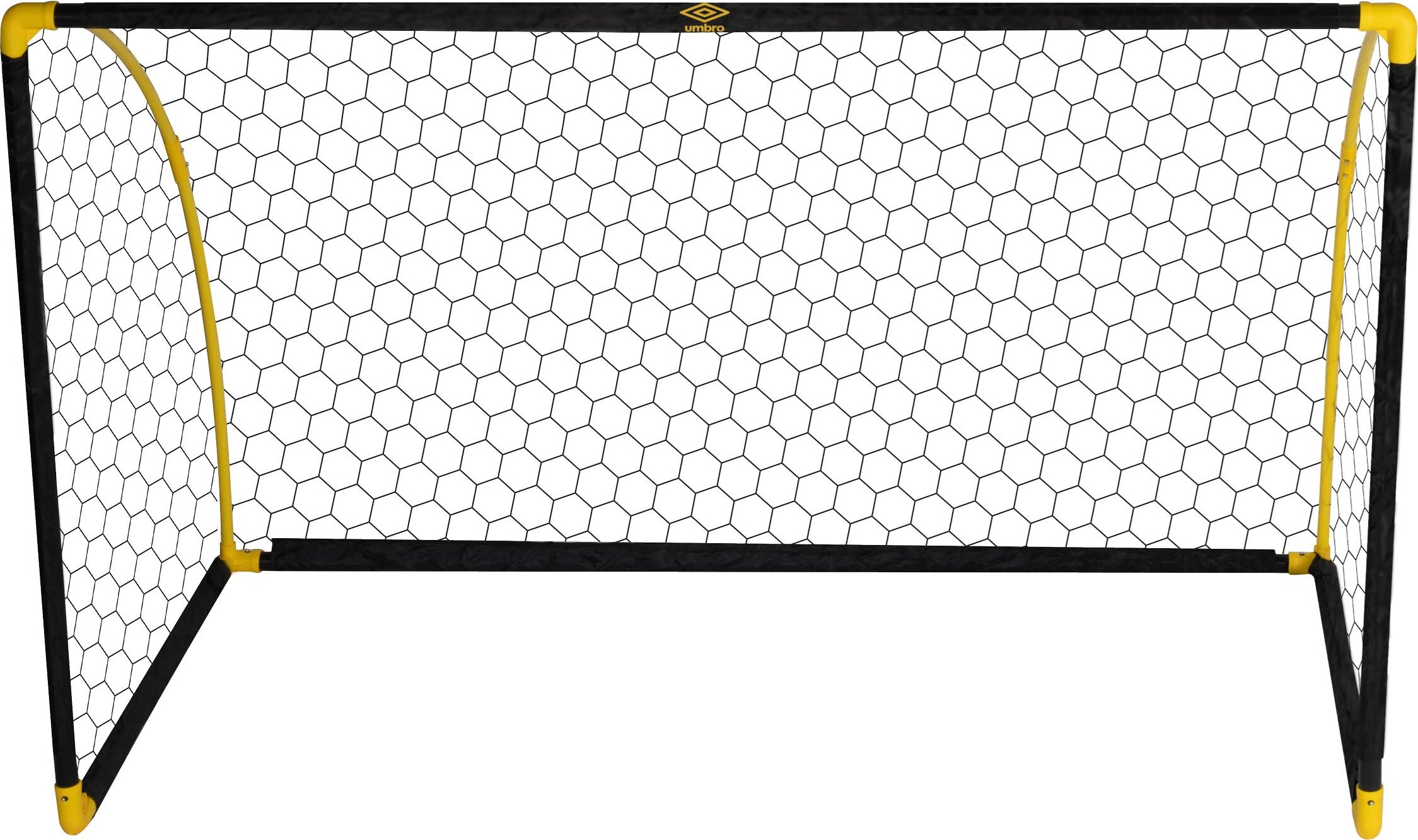 Umbro fußballtor - Fussballtor 180 x 91 x 120 cm - Faltbares fußball Tor - Fussballtore für Garten Kinder und Erwachsene - Fussball Trainingszubehör für Innen und Außen - Schwarz/Gelb