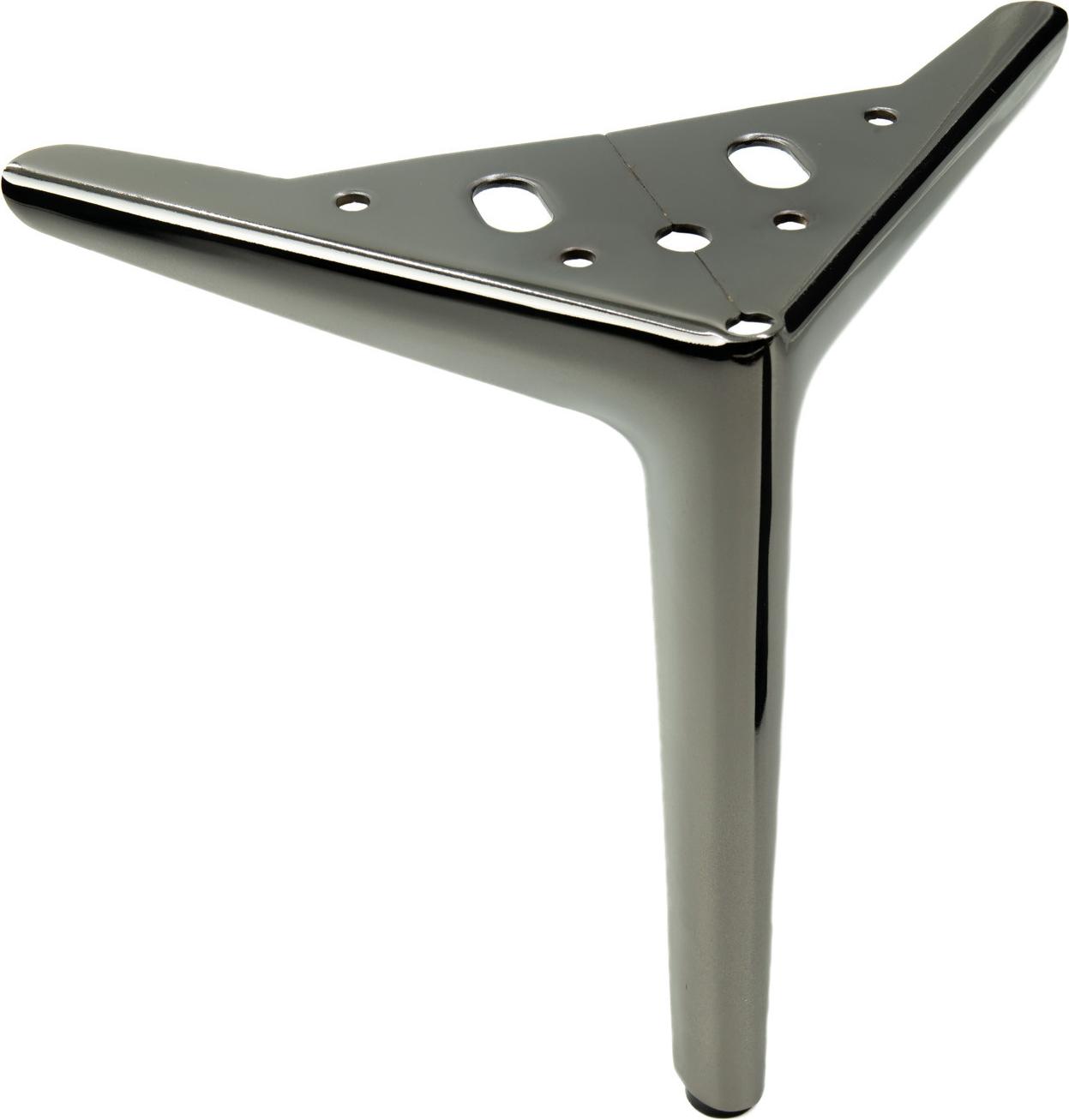 B & B Elegante Möbelbeinstütze in Schwarz-Chrom, Höhe 18 cm, für eine stilvolle und moderne Einrichtung. N003 H180 CC