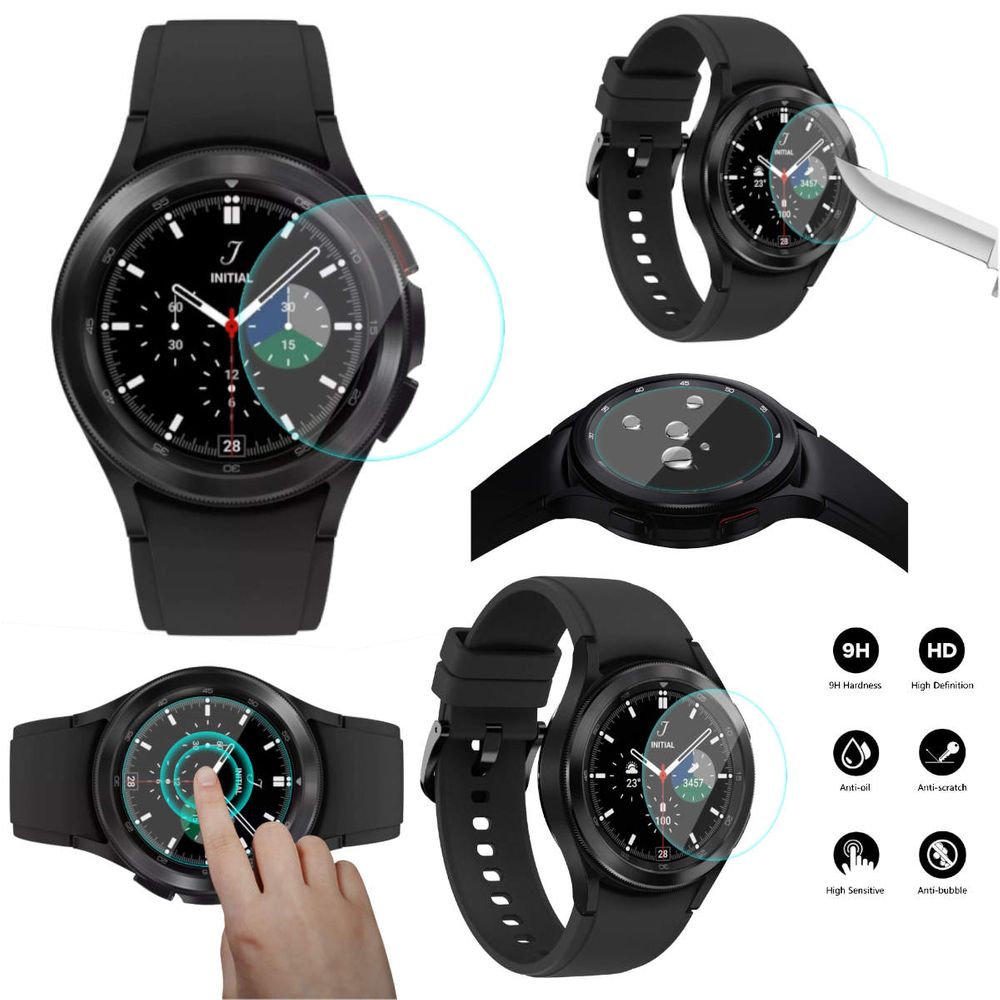 1x 4D 0,26 mm H9 Hard Glass Shock Film pre Samsung Galaxy Watch 4 Classic 42 mm Ochrana pancierového príslušenstva Sklo