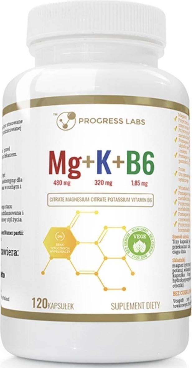 PROGRESS LABS Fortschritt Labs Mg+K+Vit B6 120 Kapseln
