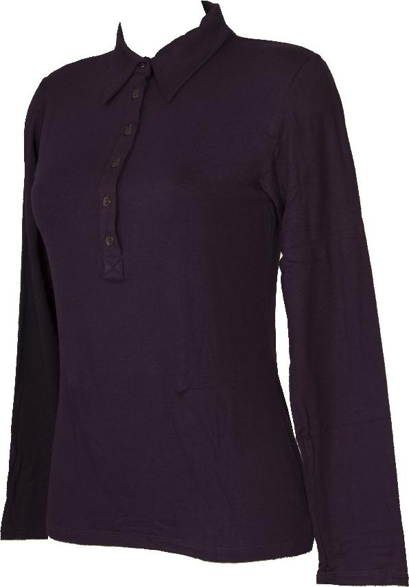 T-Shirt Frau Langarm Poloshirt mit Knöpfen Viskose RAGNOArtikel 07662G, 6 - SESTA, Viscosa 94%,Elasthan 6%