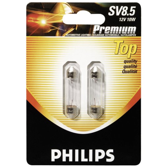 Philips KfzSoffiten 12V 10W C10W SV8,5, T10, 5x43 12866B2