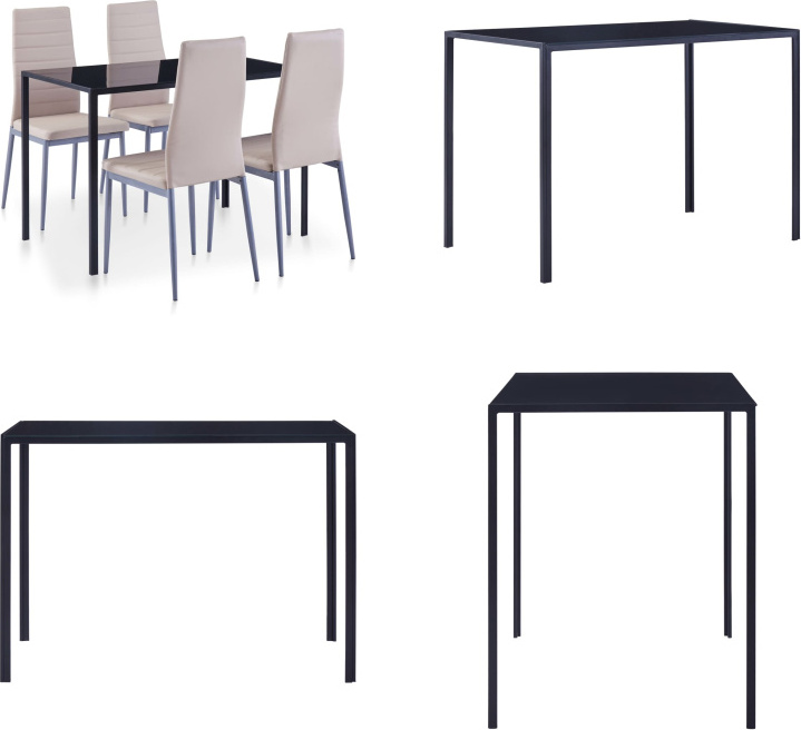 vidaXL 5 tlg. Essgruppe Cappuccino Braun - Esstisch Und Stühle - Esstische Und Stühle - Essgruppe - Essgruppen HL281701