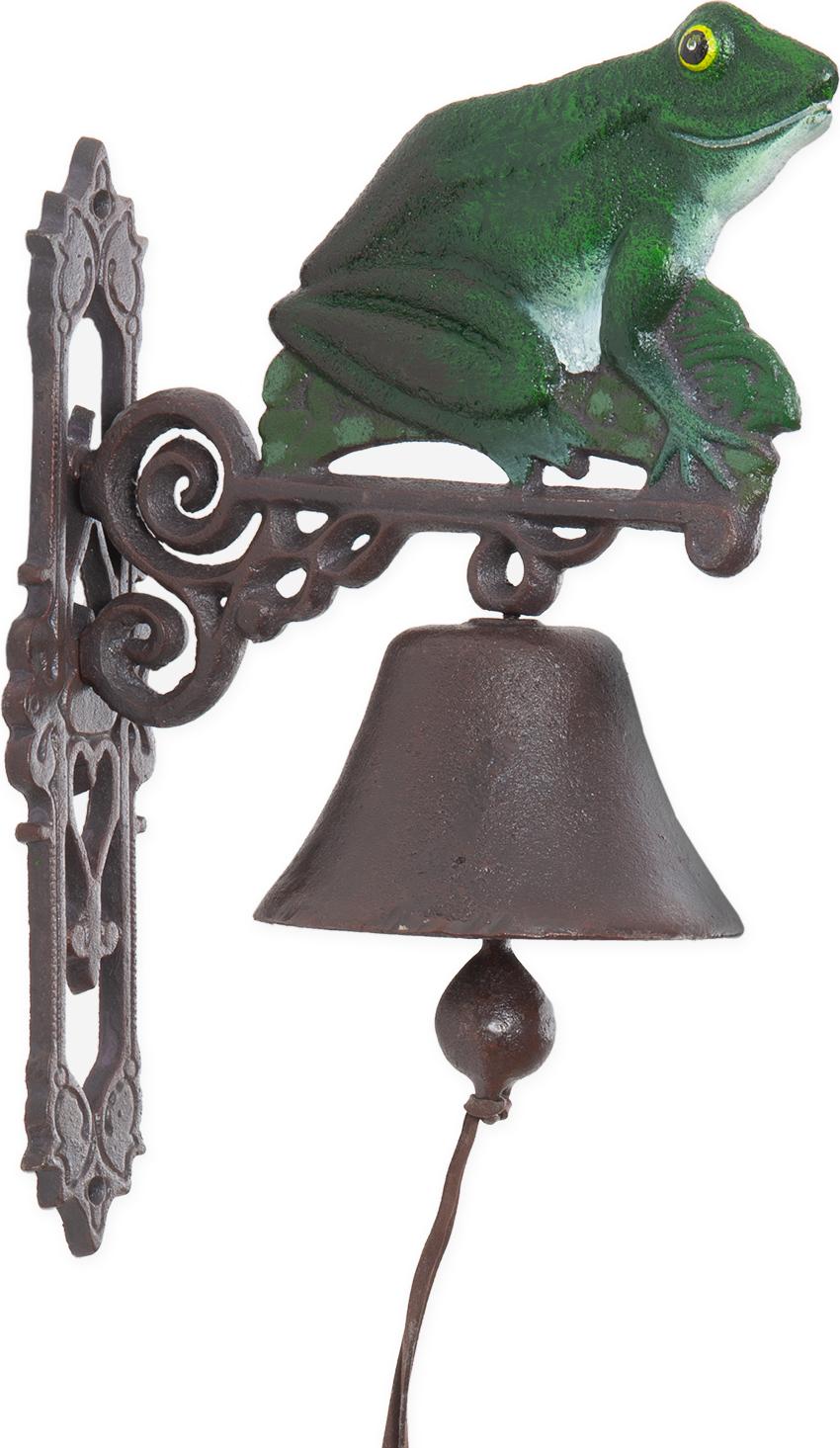 Moritz Deko Glocke Frosch 57 x 14 x 25 cm I Wandglocke I Glocke Haustür I zum Aufhängen I Türglocke Gusseisen I Gartenglocke I Retro I Antik I Shabby