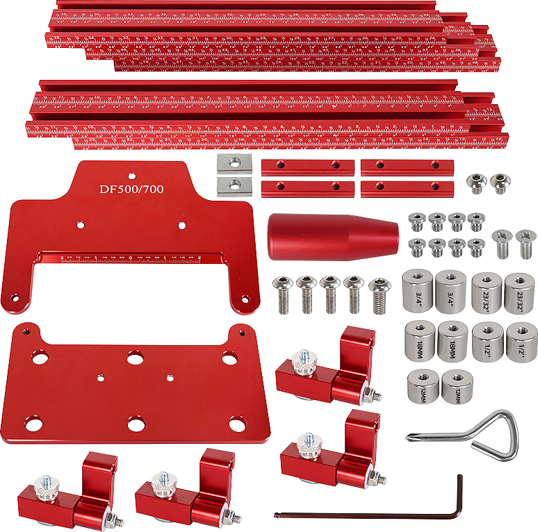 INSMA 1500 mm Führungsschiene für Festool DF500/700, Zapfensäge, geschlitzte Stanzpositionierung