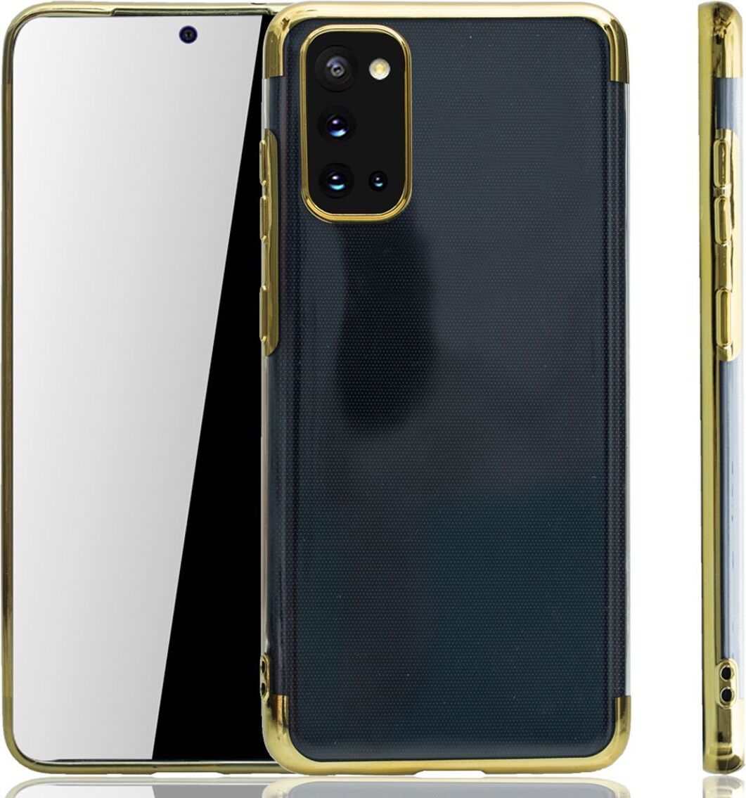 Puzdro na mobilný telefón pre Samsung Galaxy S20 Gold - číre - TPU silikónový zadný kryt v transparentnej zlatej farbe